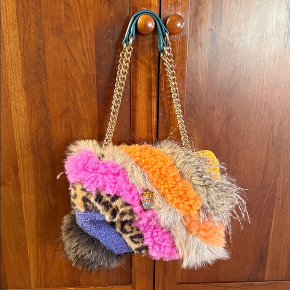 Kurt Geiger Faux Fur Large Kensington Shoulder Bag - Picture 3 of 8